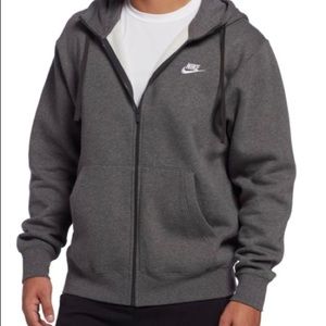 Gray Nike Zip-Up Hoodie